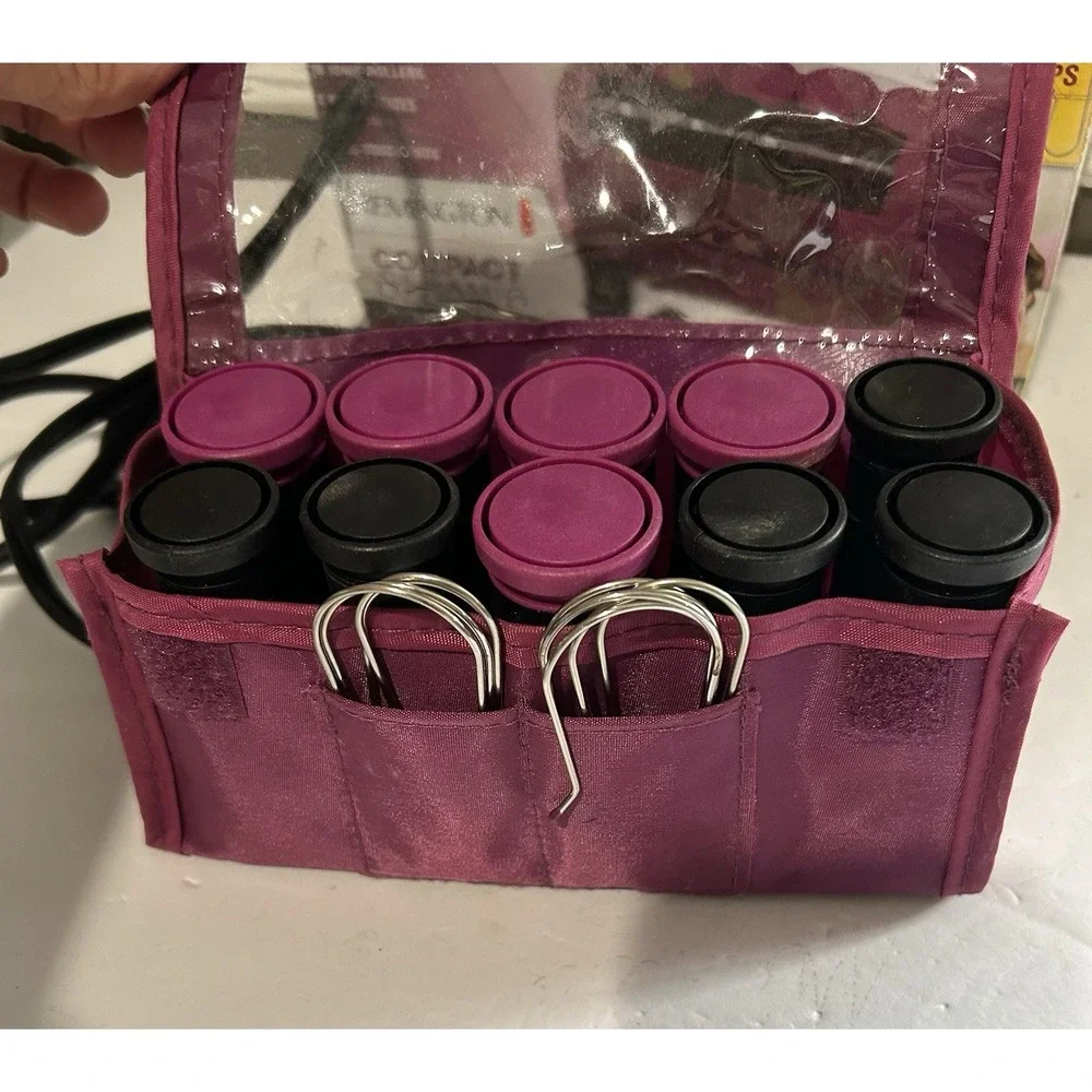 REMINGTON STYLE CURL ENVY TRAVEL ON THE GO ROLLER STEAM SET IN CASE Tested